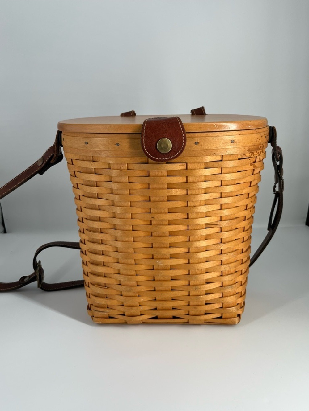 Longaberger Large Country Estate ‘Saddlebrook' Purse Basket With Liner 2000